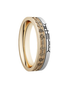 Celtic Cross Wedding Ring 5.2mm with Ogham Design - Image 4