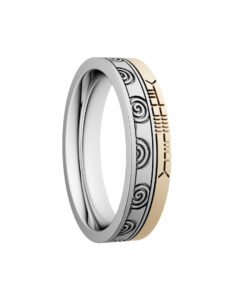 Newgrange Wedding Ring 5.2mm with Ogham Design - Image 5