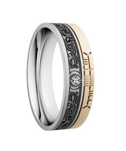 Celtic Warrior Wedding Ring 7.2mm with Ogham Design - Image 5