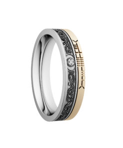 Celtic Warrior Wedding Ring 5.2mm with Ogham Design - Image 5