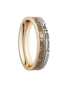 Alternative view of Celtic Warrior Diamond Rail Wedding Ring 5.2mm