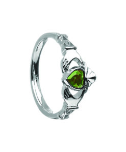 May-Emerald Birthstone Claddagh Ring