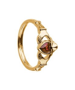 June-Alexandrite Birthstone Claddagh Ring - Image 5
