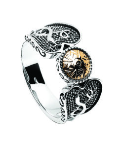 Silver Ring Wood Quay with Bead