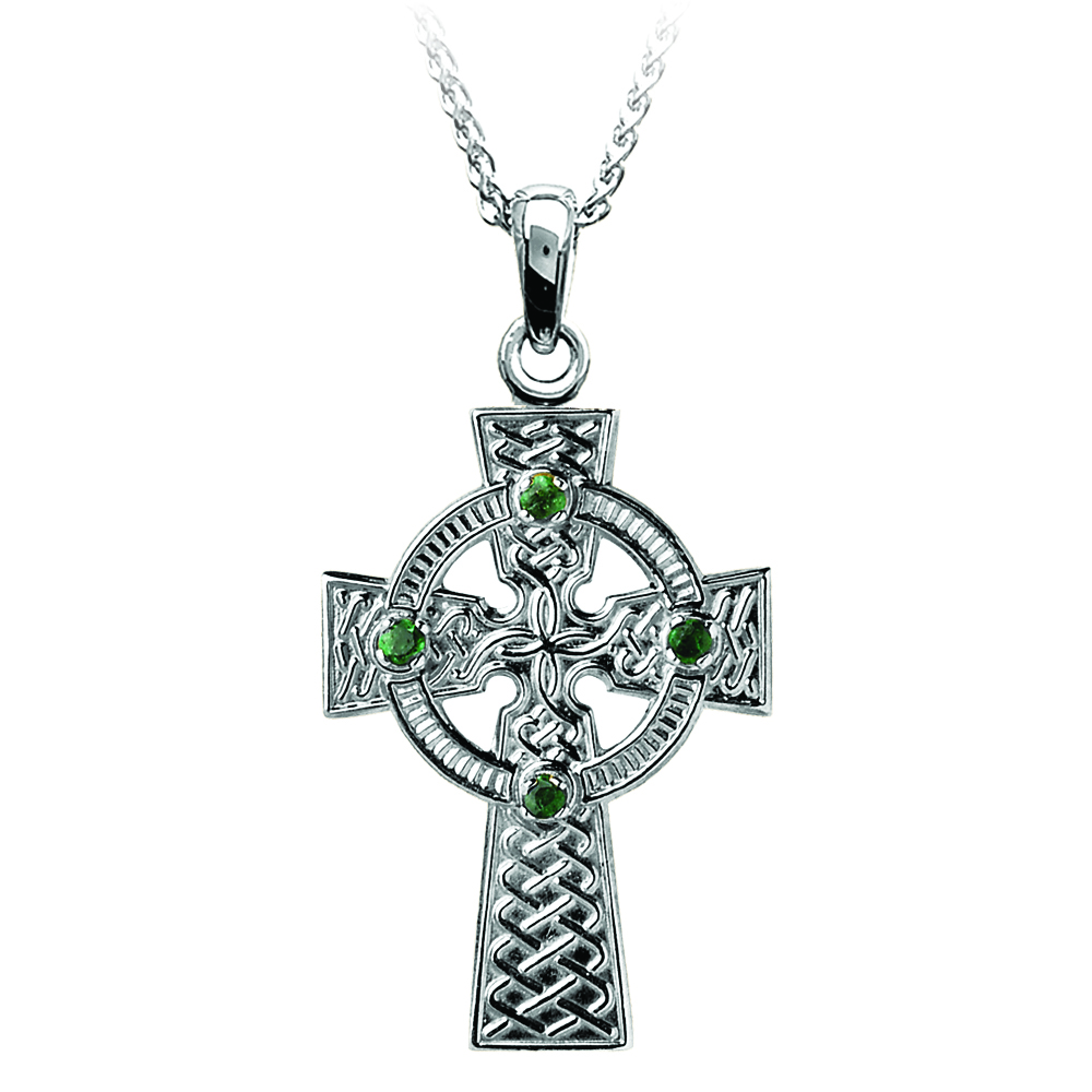 Traditional Celtic Emerald Chain with 4 Stone - Image 2