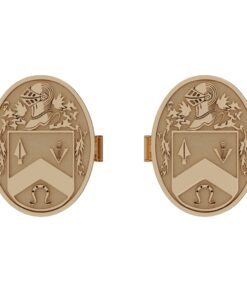 Large Oval Heraldry Cufflinks Chain