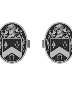 Alternative view of Large Oval Heraldry Cufflinks Chain