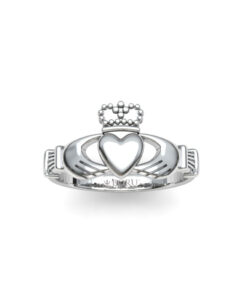 10mm High Heart & Crown Lightweight Claddagh Ring