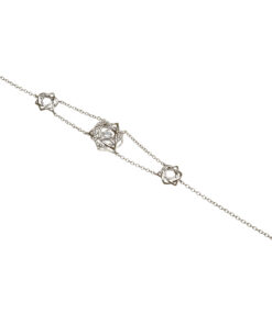 Alternative view of Silver Damhsa Trinity & Heart Bracelet with Stones