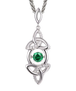Silver Dancing Stone Trinity Pendant Chain - Image 2