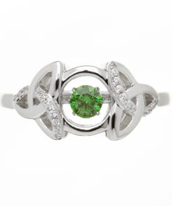 Alternative view of Silver Dancing Stone Trinity Ring