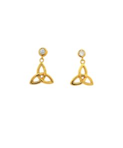 14K Gold Vermeil Trinity Earrings
