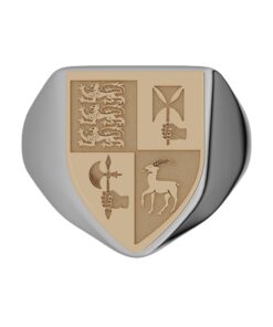 Gents Heavy Shield Heraldry Ring - Image 4