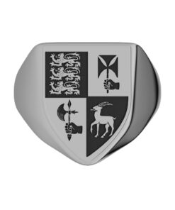 Gents Heavy Shield Heraldry Ring - Image 2