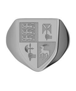 Gents Heavy Shield Heraldry Ring - Image 3