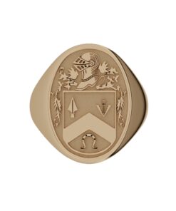 Gents Large Solid Shield Heraldry Ring