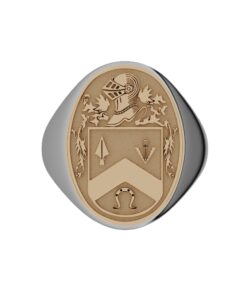 Gents Large Solid Shield Heraldry Ring - Image 4