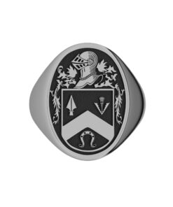 Gents Large Solid Shield Heraldry Ring - Image 2