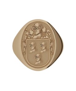 Ladies Heavy Oval Heraldry Ring