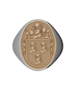 Ladies Heavy Oval Heraldry Ring - Image 4