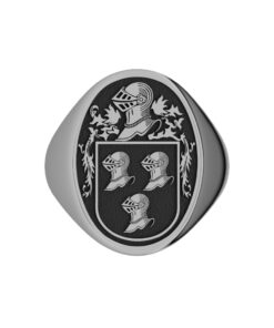 Ladies Heavy Oval Heraldry Ring - Image 2
