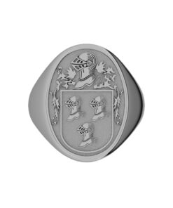 Ladies Heavy Oval Heraldry Ring - Image 3