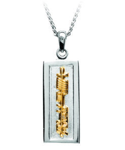 My Soul Mate Silver & 18K Gold Ogham Pendant Chain