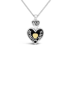 Silver & Gold Mo Anam Cara Heart Pendant Chain