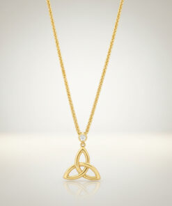 14K Gold Vermeil Trinity Pendant Chain