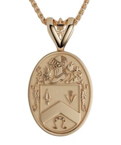Oval Heraldry Pendant with Mantle Chain