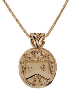 Oval Heraldry Pendant with Mantle Chain - Image 4