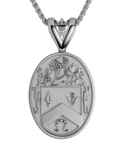 Alternative view of Oval Heraldry Pendant with Mantle Chain