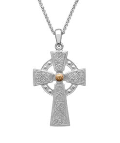 Alternative view of Warrior Shield Cross - Large Version 18K Rose Gold Bead