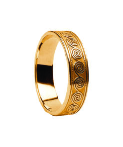 Gents Celtic Spiral Wedding Ring - Image 2
