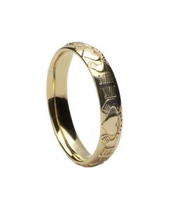 Ladies Claddagh Wedding Ring Court Shape