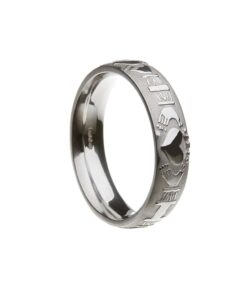 Gents Claddagh Wedding Ring Court Shape - Image 2