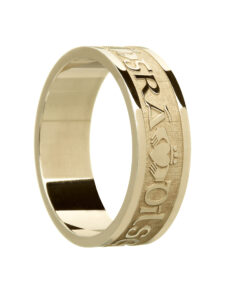 Gents Grá Dilseacht Cairdeas “Love Loyalty Friendship” Claddagh Wedding Ring