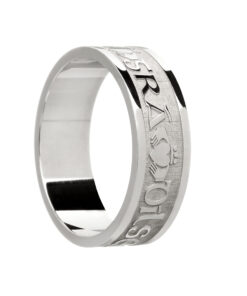 Gents Grá Dilseacht Cairdeas “Love Loyalty Friendship” Claddagh Wedding Ring - Image 2