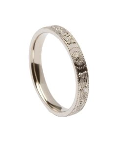 Narrow Warrior Shield Wedding Ring Comfort Fit