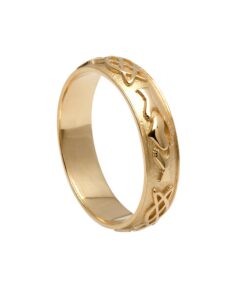 Gents Claddagh Wedding Ring Celtic Knot