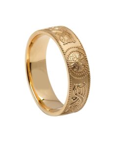 Gents Celtic Warrior Shield Wedding Ring Comfort Fit