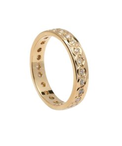Gents Celtic Diamond Set Wedding Ring