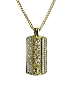 14K Gold Vermeil Celtic Warrior Tag